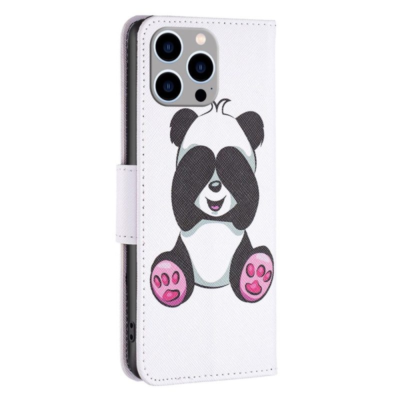 Folio-fodral För iPhone 14 Pro Max Panda