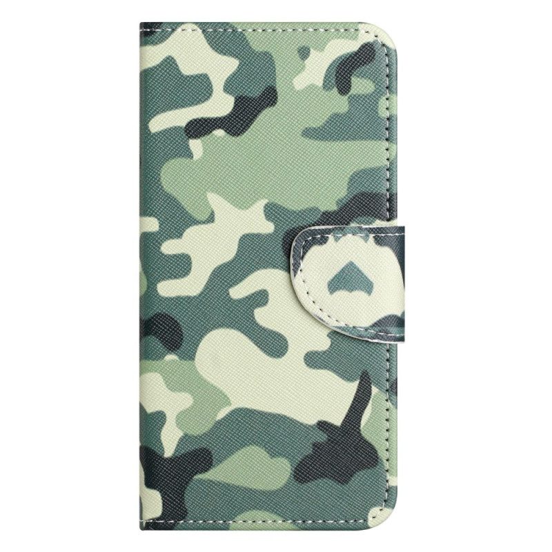 Folio-fodral För iPhone 14 Pro Militärt Kamouflage