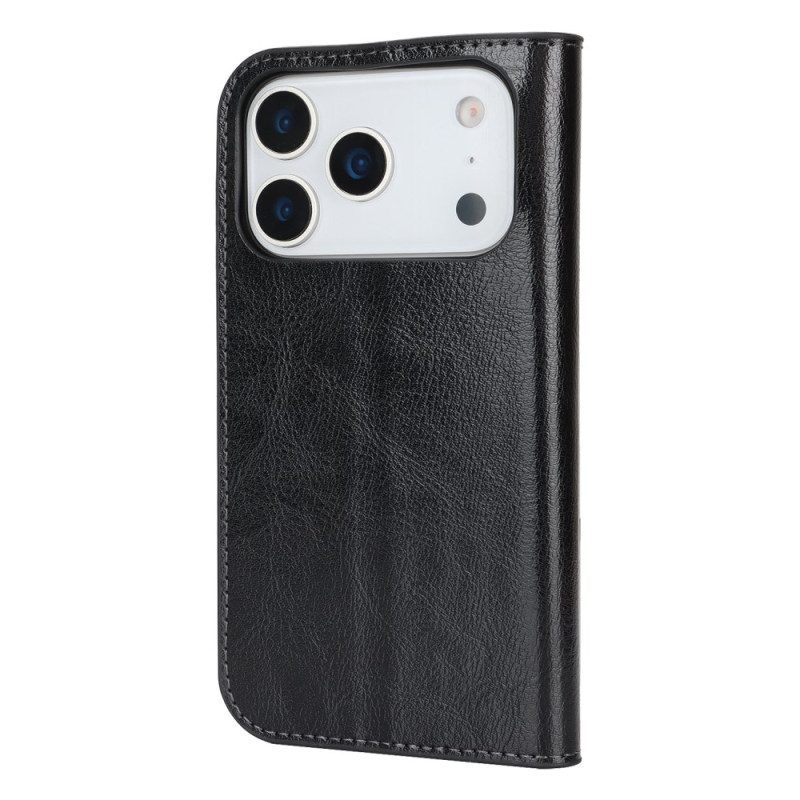 Folio-fodral För iPhone 17 Pro-läder