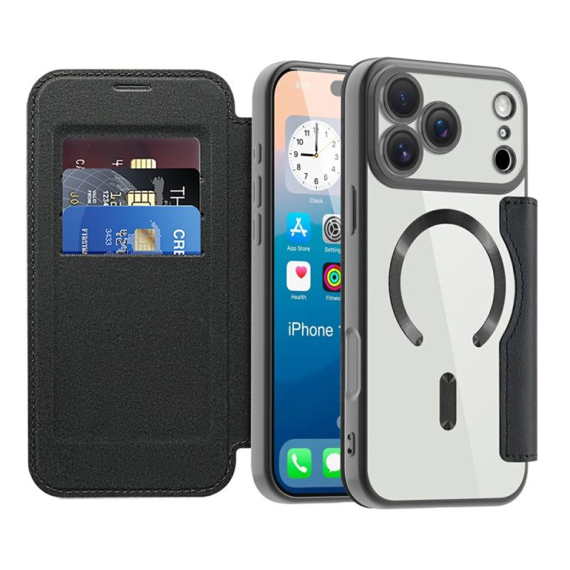 Folio-fodral För iPhone 17 Pro Max Magsafe-kompatibel Med Rfid-blockering