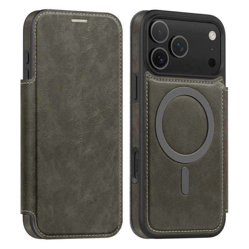 Folio-fodral För iPhone 17 Pro Max Magsafe-kompatibel Med Rfid-korthållare