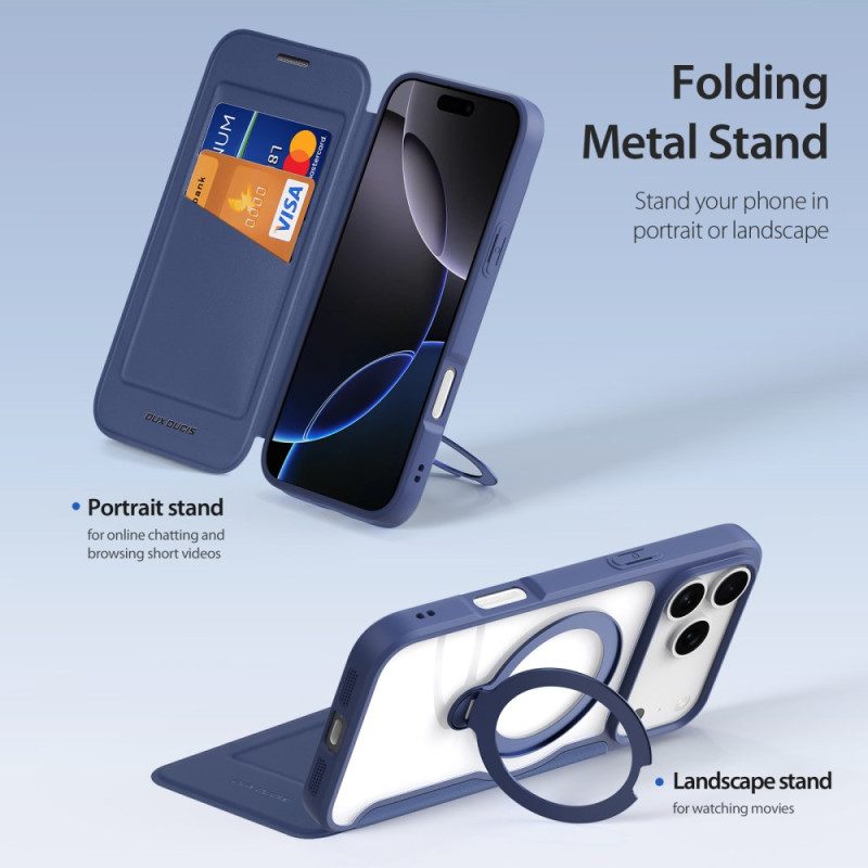 Folio-fodral För iPhone 17 Pro Skin X Pro-serien Med Dux Ducis-stativ