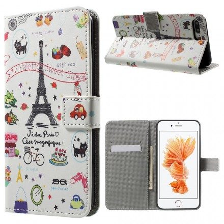 Folio-fodral För iPhone 8 Plus / 7 Plus Jag Älskar Paris