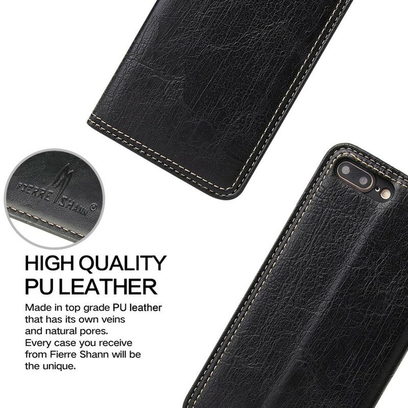 Folio-fodral För iPhone 8 Plus / 7 Plus Läderfodral Retro Lädereffekt