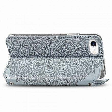 Folio-fodral För iPhone SE 3 / SE 2 / 8 / 7 Läderfodral Mandalas