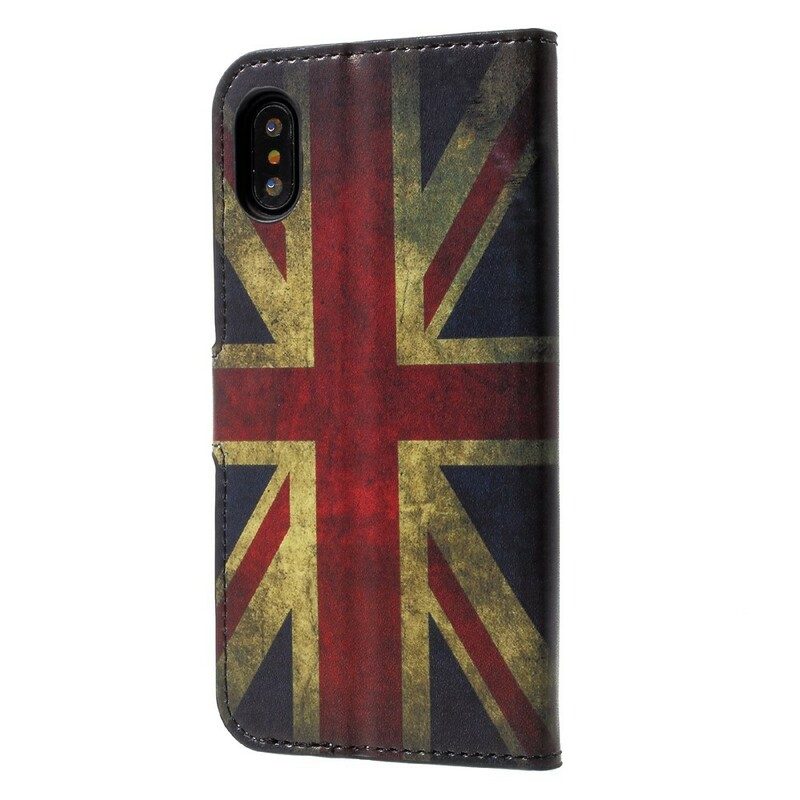 Folio-fodral För iPhone X / XS Englands Flagga