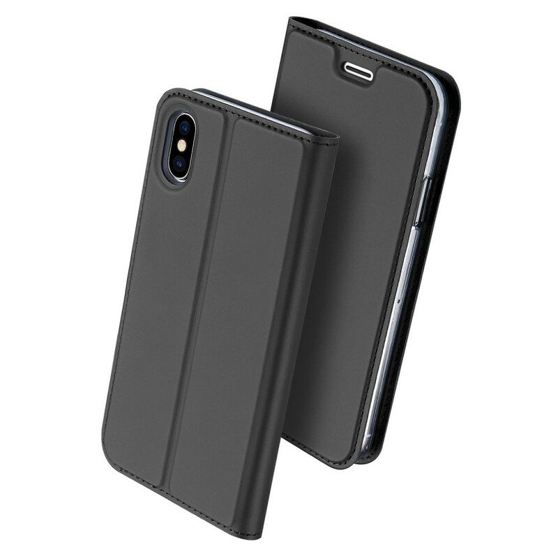 Folio-fodral För iPhone X / XS Läderfodral Harmonisk