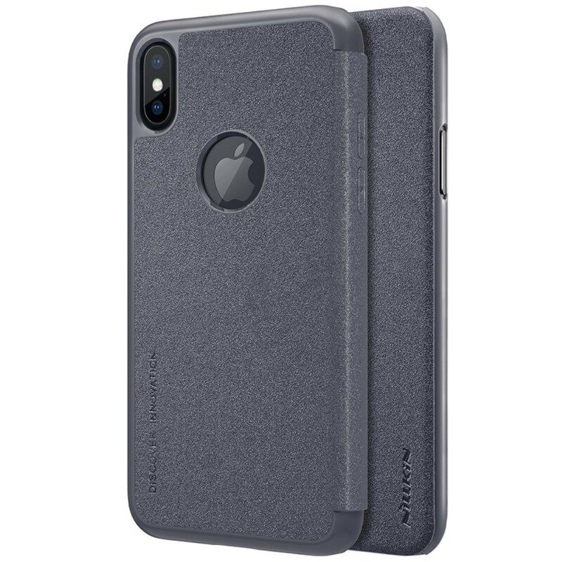 Folio-fodral För iPhone X / XS Läderfodral Nillkin