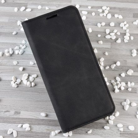 Folio-fodral För iPhone X / XS Läderfodral Silky Touch Lädereffekt