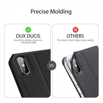 Folio-fodral För iPhone X / XS Läderfodral Skin X Series Dux Ducis