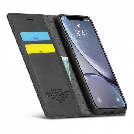 Folio-fodral För iPhone XR Läderfodral Lc.imeeke Lädereffekt