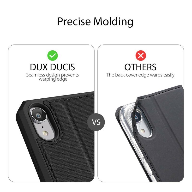 Folio-fodral För iPhone XR Läderfodral Skin X Series Dux Ducis