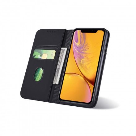 Folio-fodral För iPhone XR Läderfodral Stödkortsinnehavare