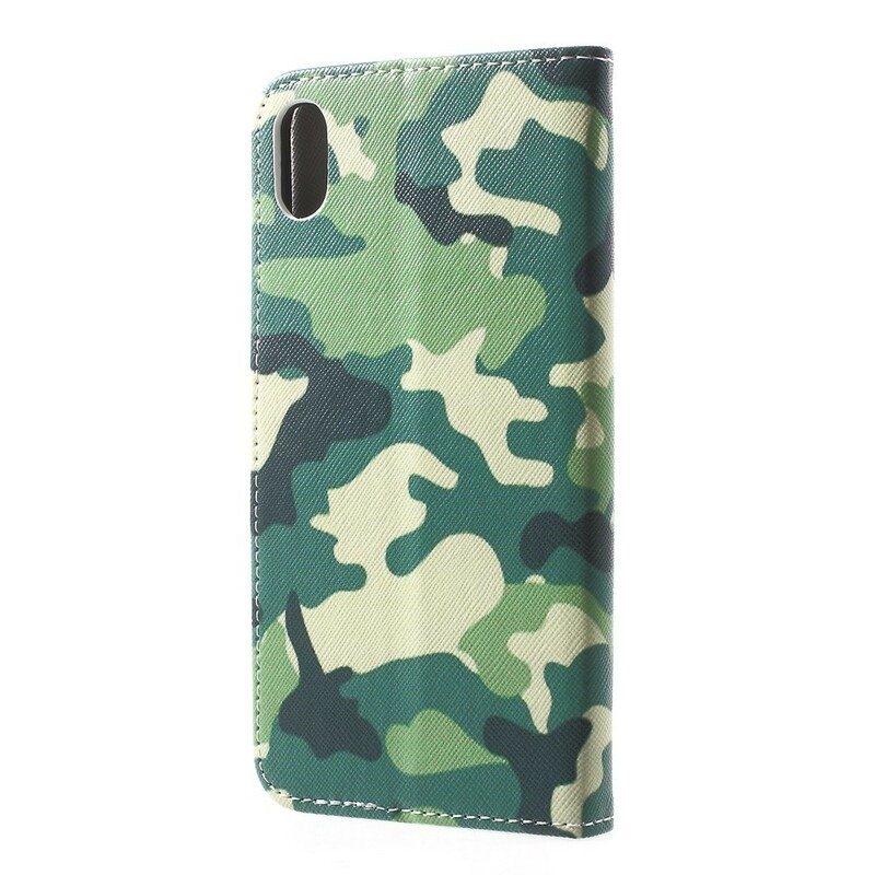 Folio-fodral För iPhone XR Militärt Kamouflage