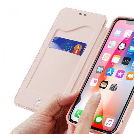 Folio-fodral För iPhone XS Max Läderfodral Skin X Series Dux Ducis