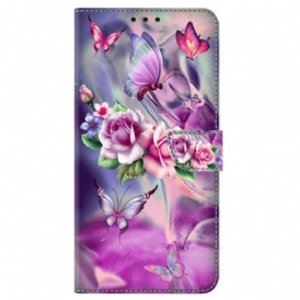 Folio-fodral iPhone 15 Pro Vackra Blommor