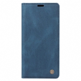 Folio-fodral iPhone 16 Pro Telefonfodral Yikatu Mockaeffekt