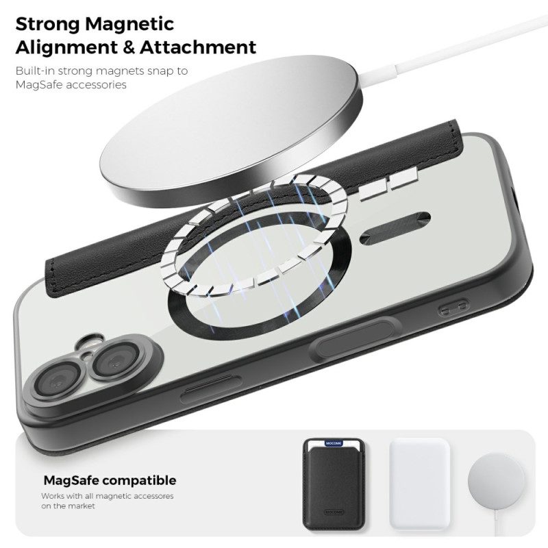 Folio-fodral iPhone 17 Magsafe-kompatibel Quiltad