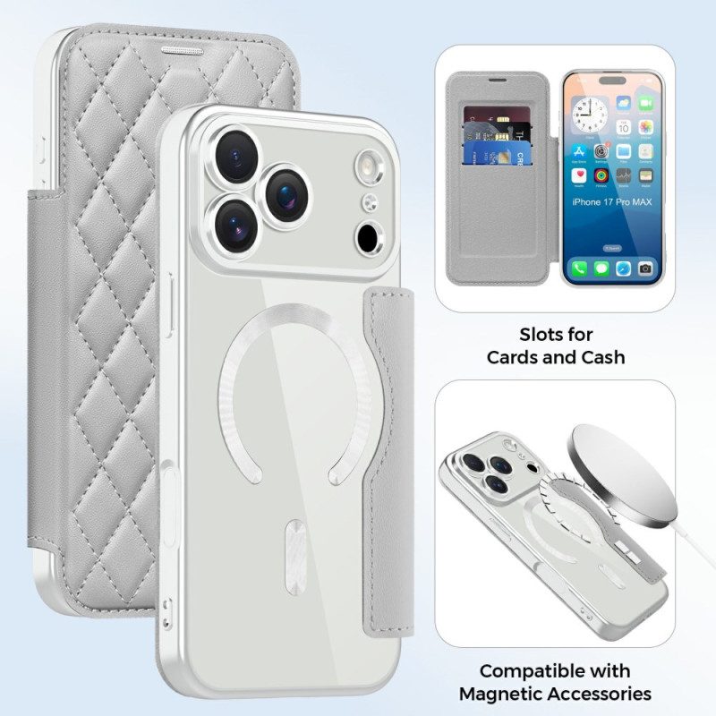 Folio-fodral iPhone 17 Pro Max Magsafe-kompatibel Vadderad
