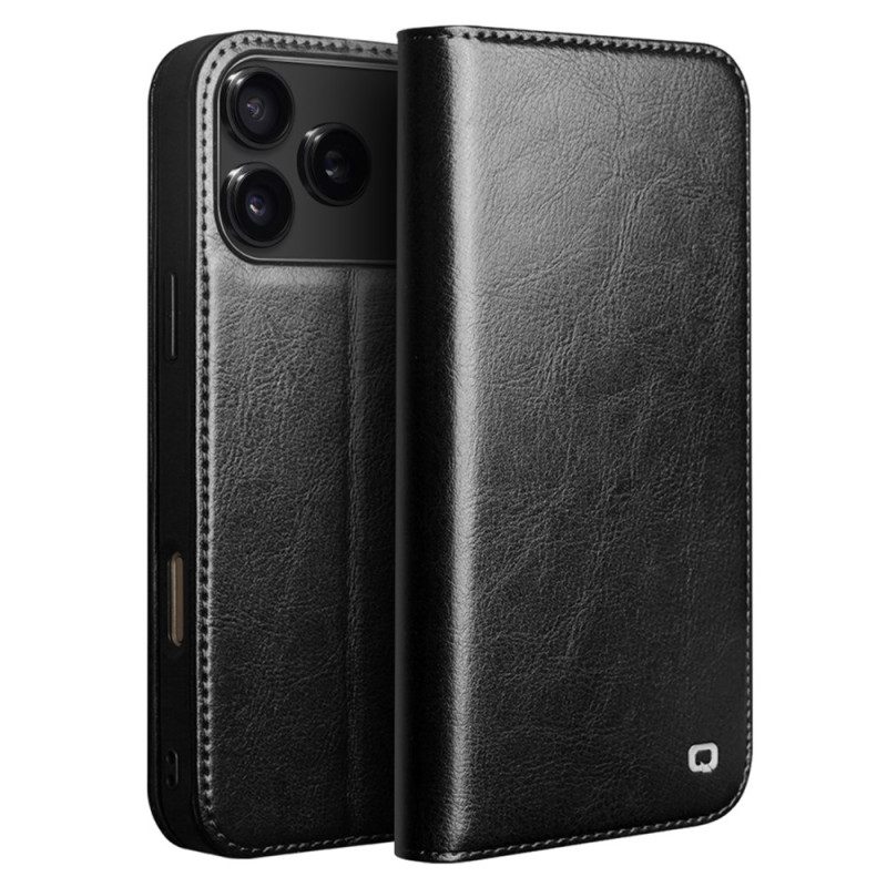 Folio-fodral iPhone 17 Pro Max Qialino-läder