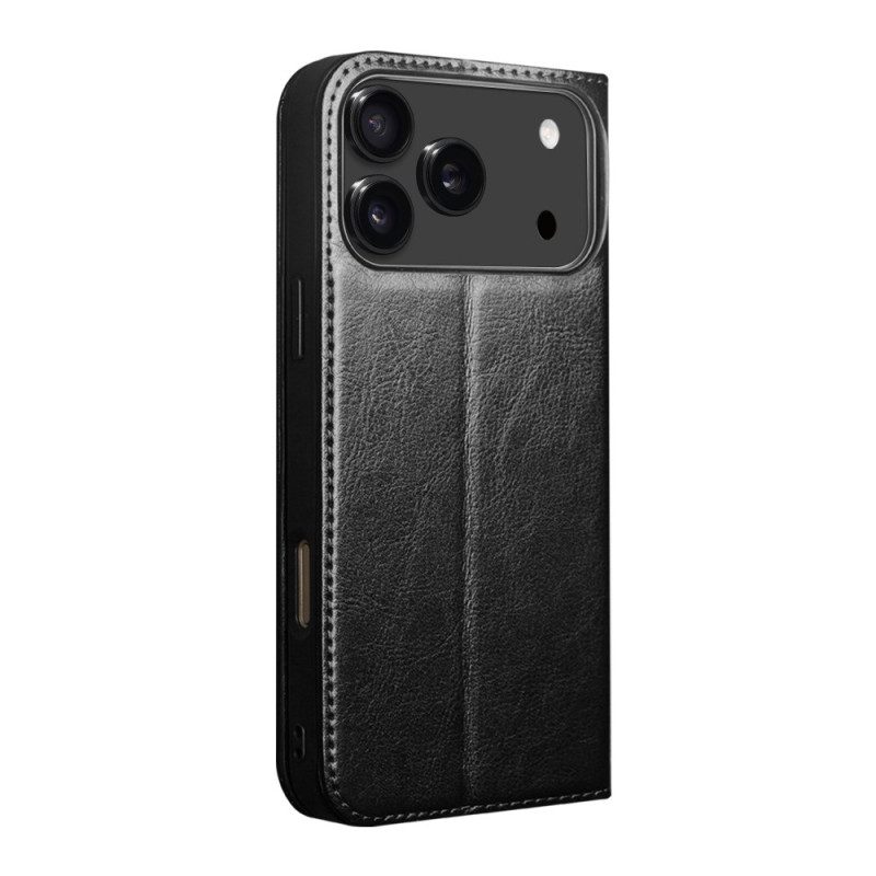 Folio-fodral iPhone 17 Pro Max Qialino-läder