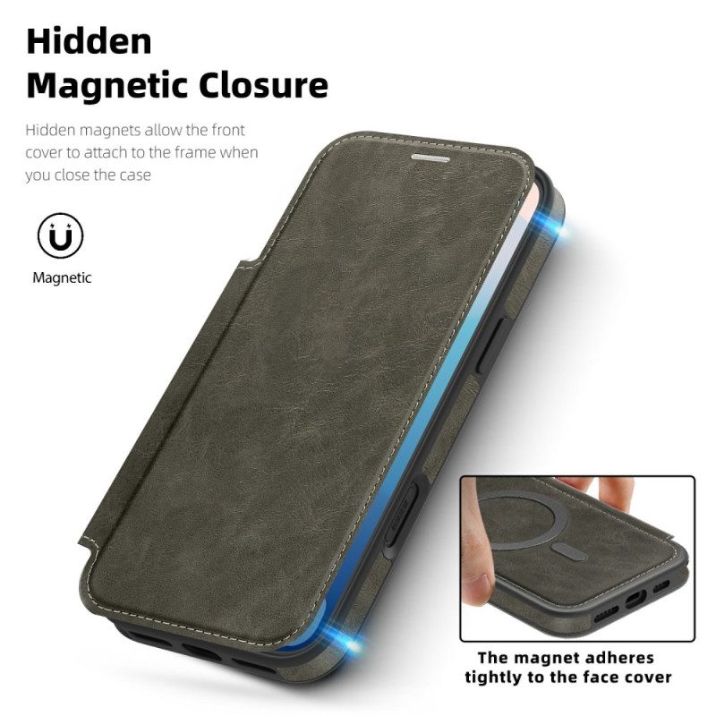 Folio-fodral iPhone 17 Pro Telefonfodral Magsafe-kompatibel Rfid-korthållare
