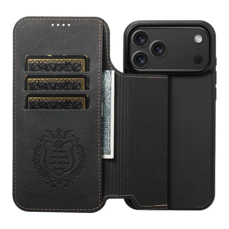 Folio-fodral iPhone 17 Pro Telefonfodral Magsafe-kompatibel Vintage-design
