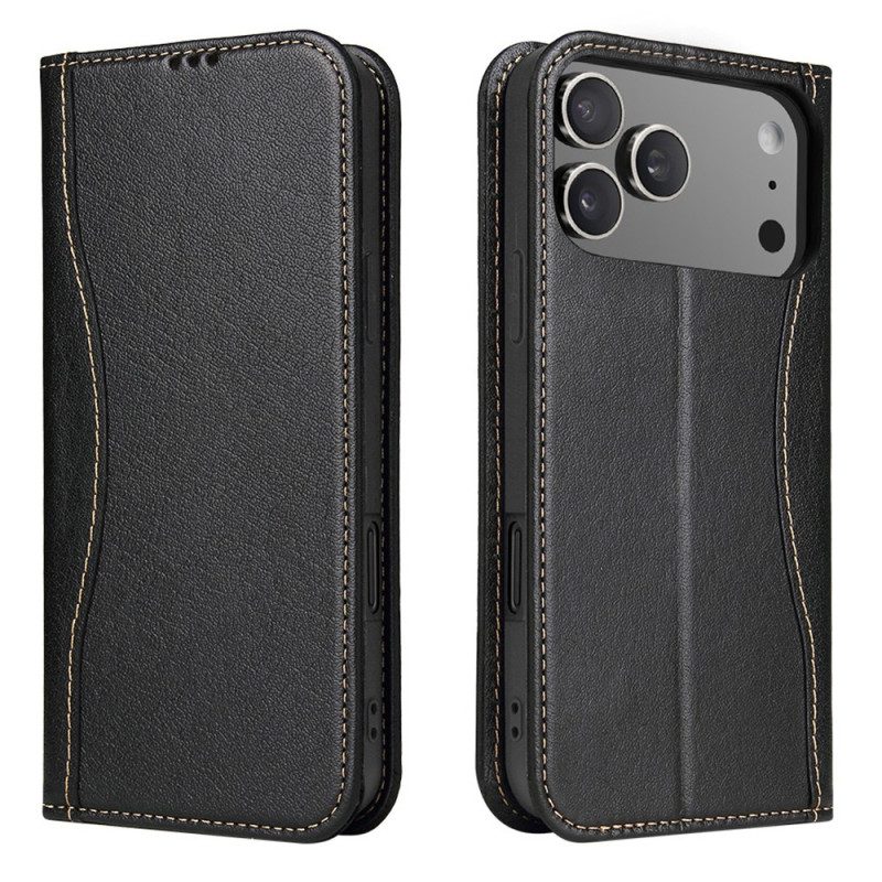 Folio-fodral iPhone 17 Pro Telefonfodral Premium Läderdesign