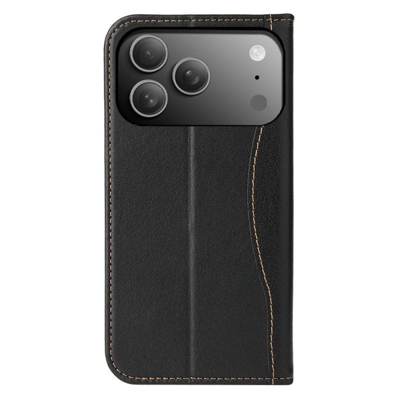 Folio-fodral iPhone 17 Pro Telefonfodral Premium Läderdesign