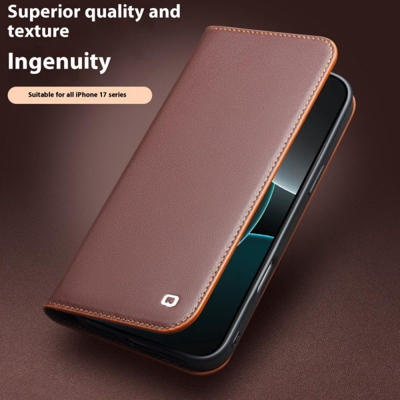 Folio-fodral iPhone 17 Qialino Läder