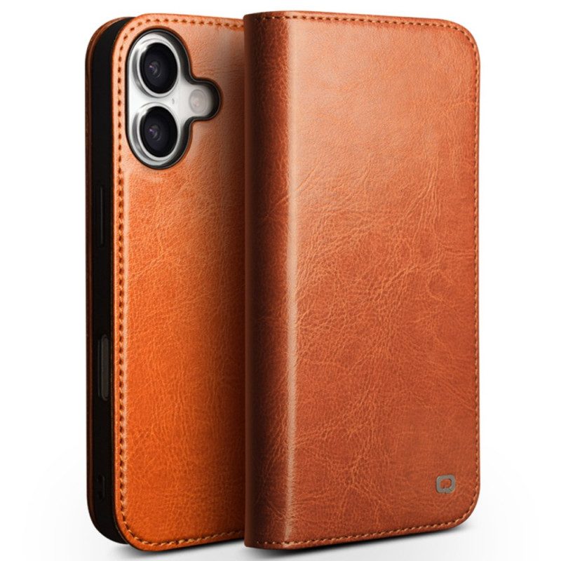 Folio-fodral iPhone 17 Telefonfodral Qialino Läderplånbok
