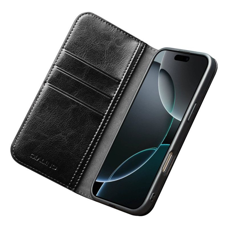 Folio-fodral iPhone 17 Telefonfodral Qialino Läderplånbok