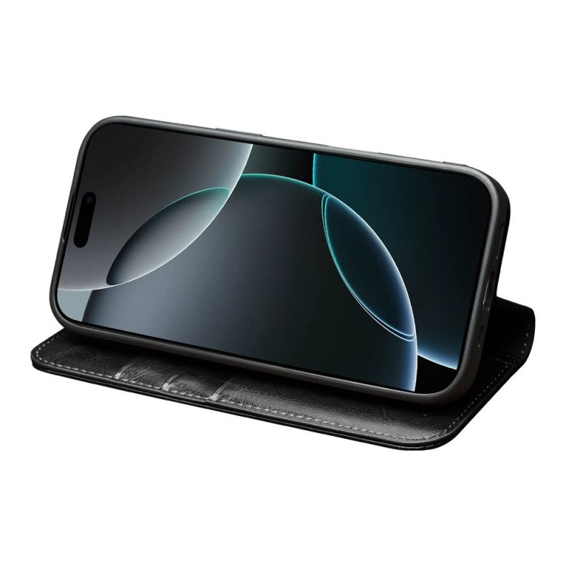 Folio-fodral iPhone 17 Telefonfodral Qialino Läderplånbok