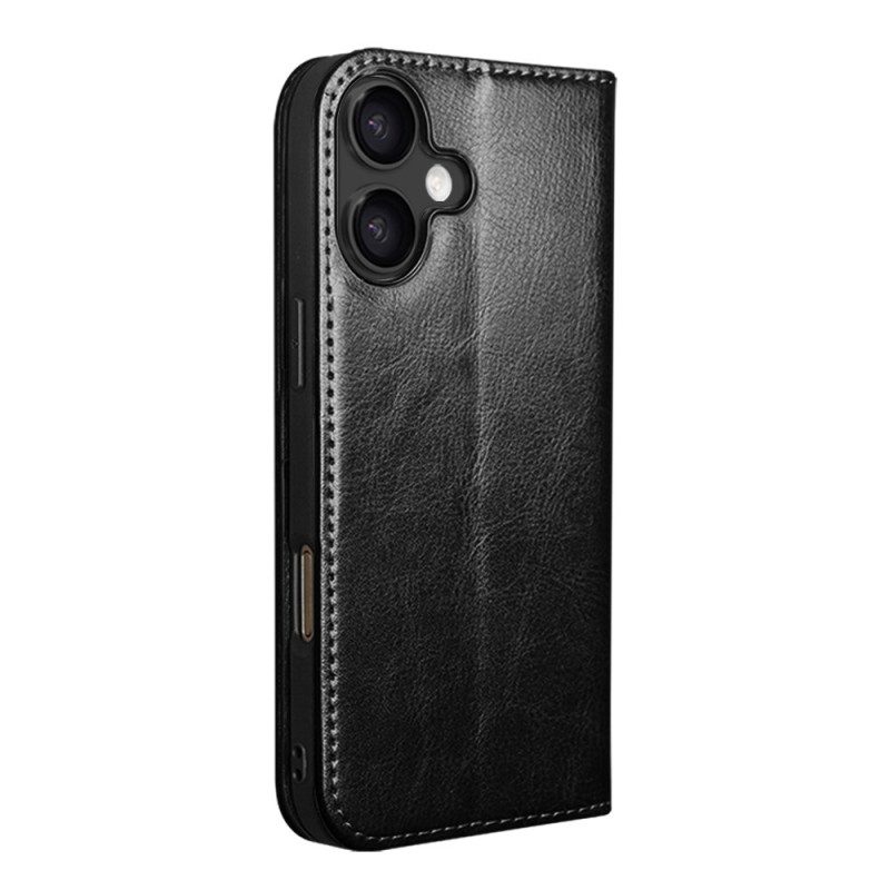 Folio-fodral iPhone 17 Telefonfodral Qialino Läderplånbok