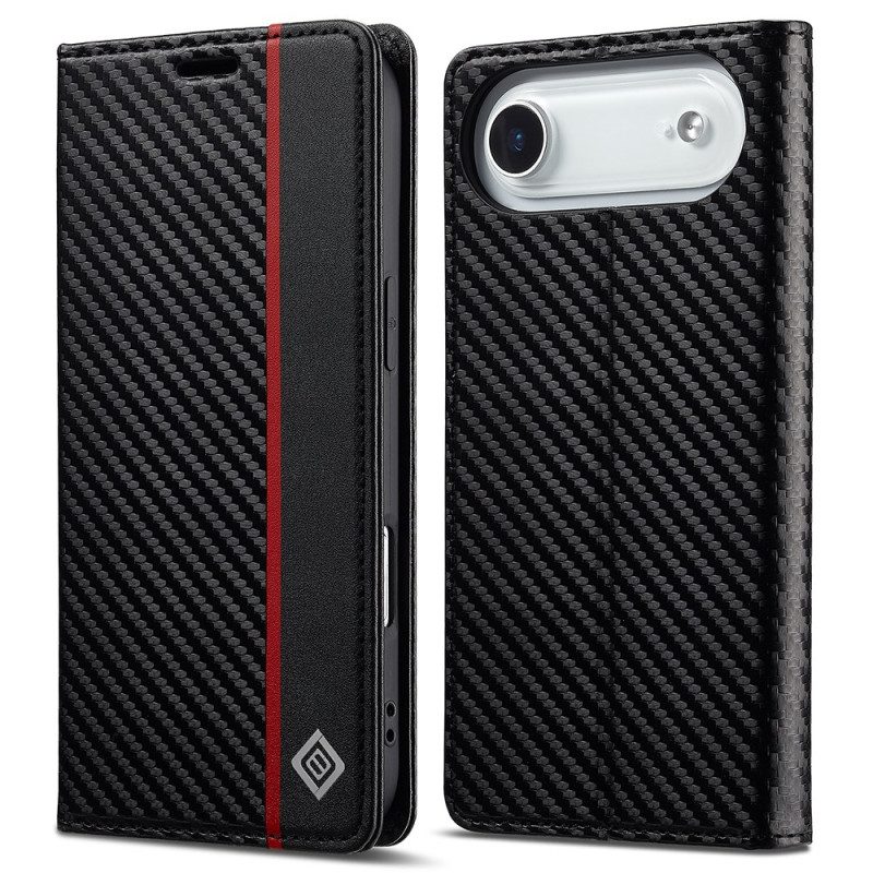 Folio-fodral iPhone Air Telefonfodral Kolfiber Lc.imeeke