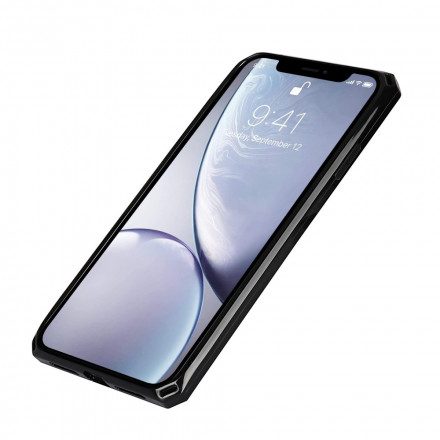 Folio-fodral Skal För iPhone XR Läderfodral Äkta Löstagbart Litchi-läder