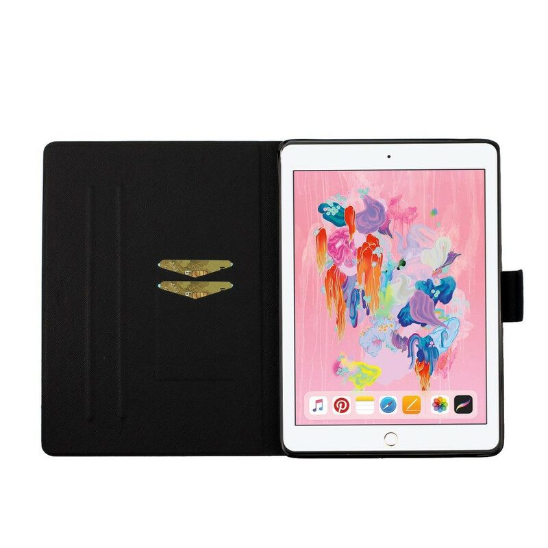 Läderfodral För iPad 10.2" (2020) (2019) / Air 10.5" / Pro 10.5" Blommor