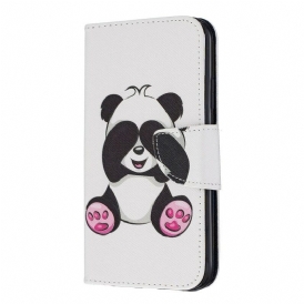 Läderfodral För iPhone 11 Panda Kul