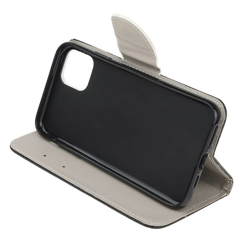 Läderfodral För iPhone 13 Mini Behåll Lugnet Och Gnistra