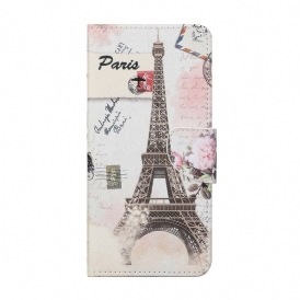 Läderfodral För iPhone 13 Retro Eiffeltorn