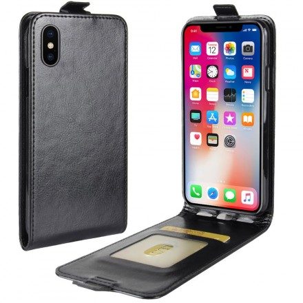 Läderfodral För iPhone X / XS Folio-fodral Retrovikning