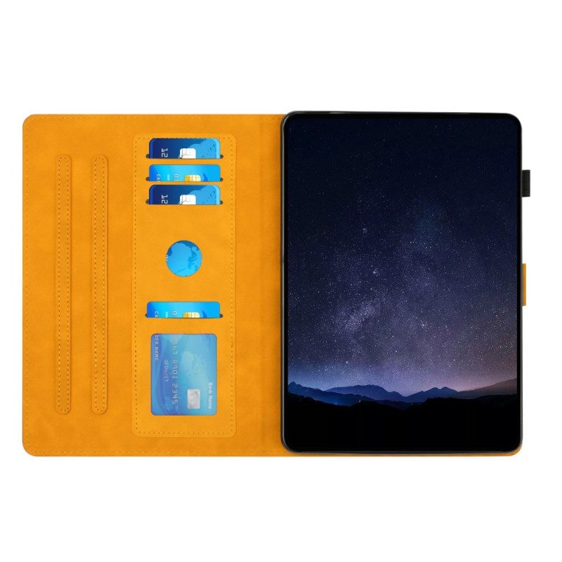 Läderfodral iPad (2025) Telefonfodral Bikakemönster