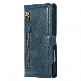 Läderfodral iPhone 17 Pro Max Telefonfodral Fickor Med Dragkedja