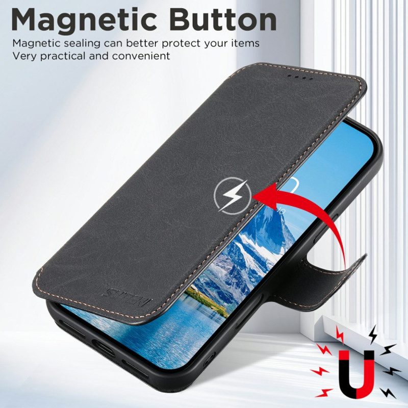 Läderfodral iPhone 17 Pro Max Telefonfodral Magsafe 2-i-1 Suteni