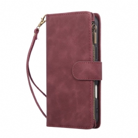 Läderfodral iPhone 17 Pro Max Telefonfodral Plånbok Med Mockaeffekt