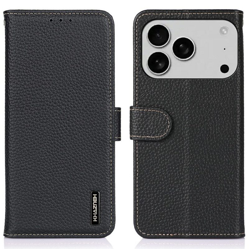 Läderfodral iPhone 17 Pro Max Telefonfodral Premium Khazneh