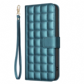 Läderfodral iPhone 17 Pro Max Telefonfodral Vadderad Binfen-färg