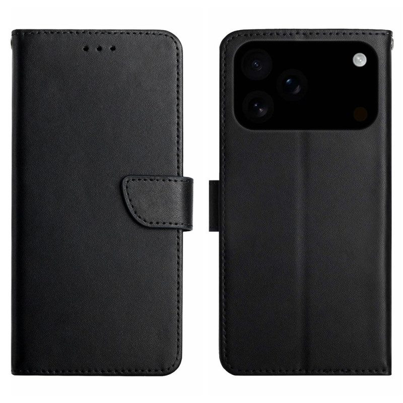 Läderfodral iPhone 17 Pro Telefonfodral Premiumläder