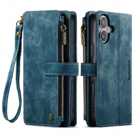 Läderfodral iPhone 17 Telefonfodral Plånbok Med 10 Kortfack