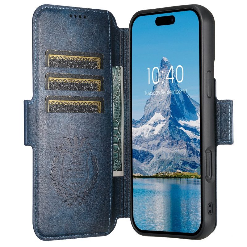 Läderskal Fodral iPhone 17 Magsafe Tvåfärgat Texturerat Läder